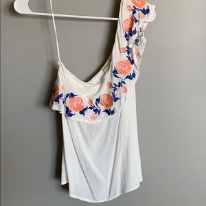 One shoulder top no flaws